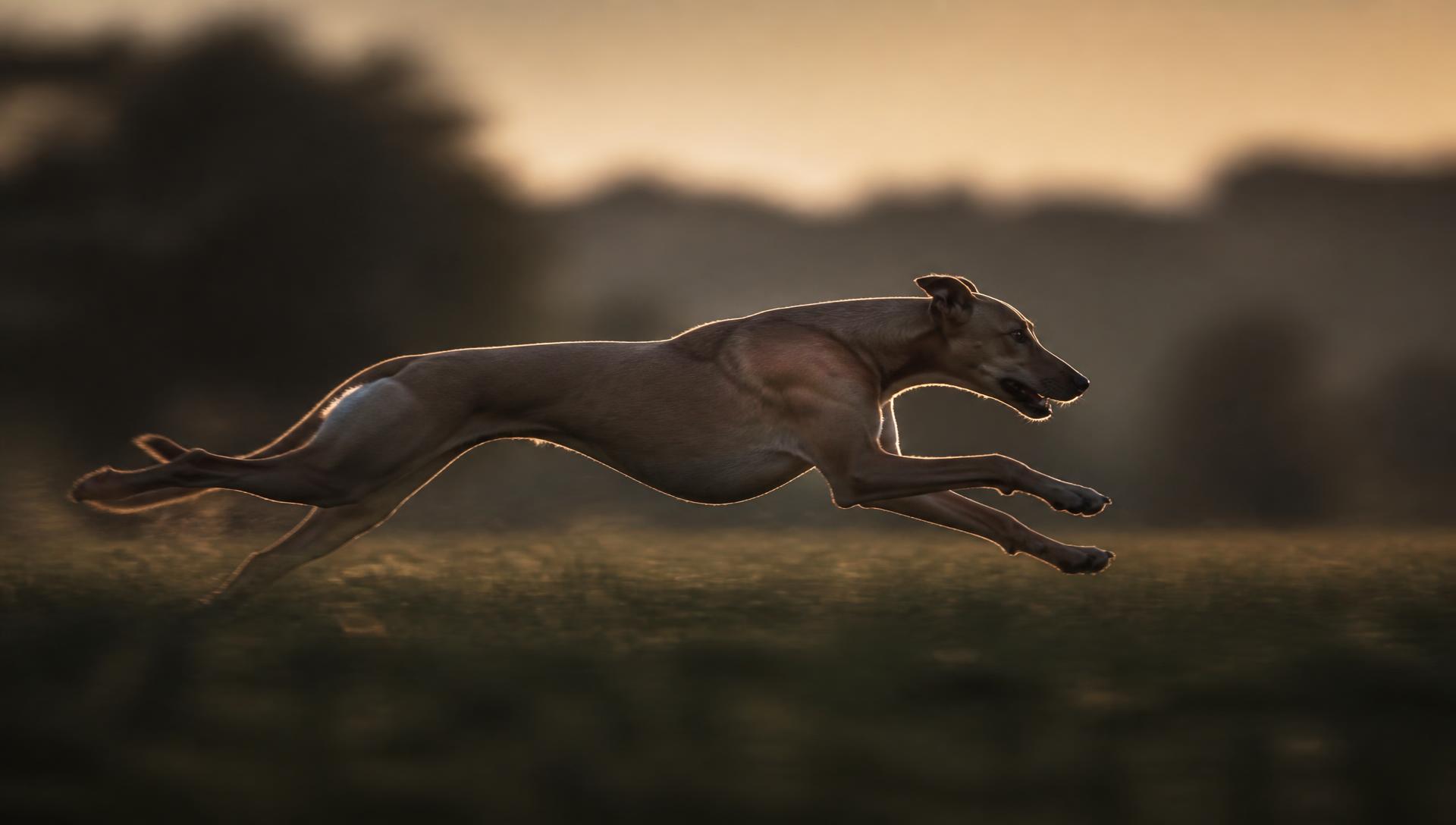 A border collie sprinting at full stride down a Fast CAT course